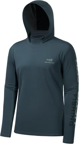 Vista 10 de BASSDASH UPF 50+ - Sudadera con capucha para hombre, protección solar UV, manga larga, rendimiento
