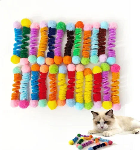 Vista 7 de IUHKBH Cat Crinkle Toy, 10 PCS Shiny Bow Interactive Cat Toys Self Play Mylar Crinkler Kitten Toy for Indoor Self Entertainment