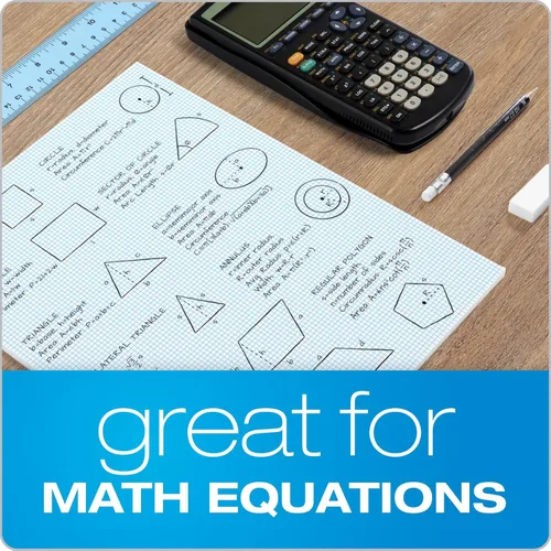 Vista 6 de Tops Quadrille Bloc de hojas, 8.5 x 11 pulgadas, 20 libras, 50 hojas, color blanco, Blanco