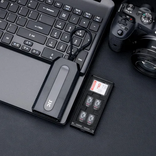 Vista 8 de Funda de tarjeta de memoria portátil para 6 tarjetas SD SDHC SDXC y 12 tarjetas Micro SD TF, funda para tarjeta SD antigolpes con diseño fácil