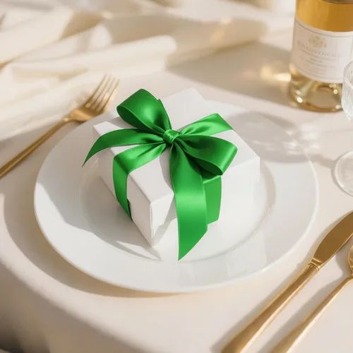 Vista 3 de 1 pulgada de cinta de poliéster de doble cara verde esmeralda satinada, perfecta para envolver regalos. Muy adecuada para decoraciones de bodas