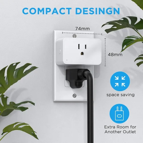 Vista 4 de G-Homa Toma de corriente con control remoto, interruptor de enchufes eléctricos inalámbricos para electrodomésticos, luces navideñas, alcance de 100