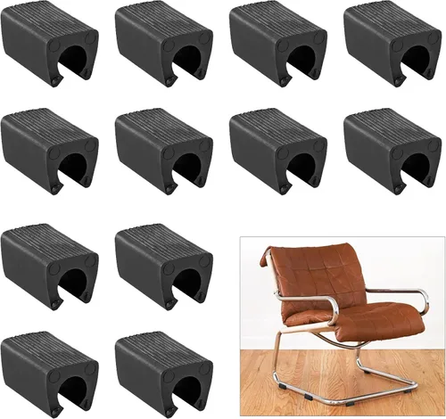 Vista 8 de 20 protectores de pies para muebles de 0.551 in, protectores de suelo de taburete de bar, puntas rectangulares antideslizantes para patas, tapas