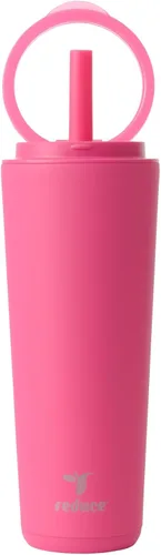 REDUCE Halo - Vaso de acero inoxidable con aislamiento al vacío de 24 onzas, taza de viaje a prueba de derrames con tapa con asa abatible, mantiene