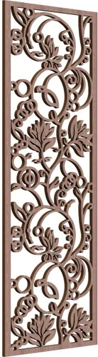 Vista 77 de Ekena Millwork WALW10X25X0250CAPCH Paneles de pared de madera con calado decorativo caspio, 9 3/8 pulgadas de ancho x 24 3/8 pulgadas de alto, cereza