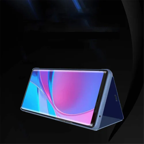 Vista 4 de Funda compatible con Samsung Galaxy S20 FE de piel transparente con purpurina y función atril a prueba de golpes, diseño de espejo de maquillaje