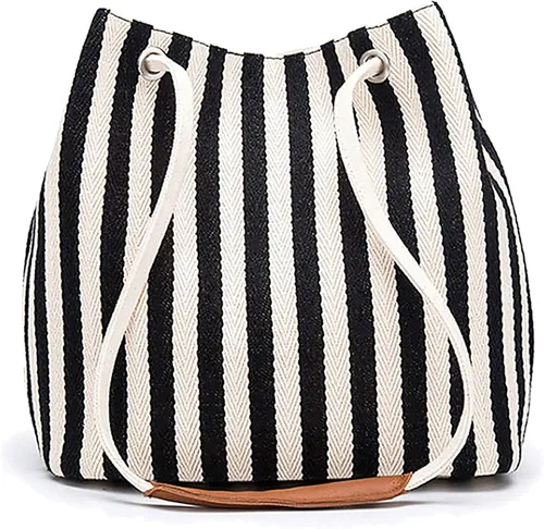 Bydenwely - Bolso de mano para mujer tamaño pequeño mediano de lona bolso de mano uso diario