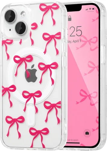 Vista 40 de UEEBAI - Funda magnética para iPhone 11, diseño de lazo, compatible con MagSafe, funda transparente delgada inalámbrica, antiamarilleo, a prueba