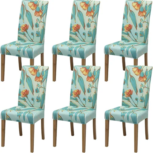 Vista 154 de Fundas para Sillas de Comedor, Juego de Fundas para Sillas de Comedor de 4 Piezas, Fundas Elásticas para Sillas de Cocina, Fundas para Sillas