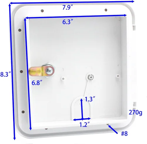 Vista 5 de X-Haibei Cable de Alimentación Eléctrica para RV Cubierta de Escotilla de Cable Remolque de Caravana Puerta de Compartimento de Almacenamiento