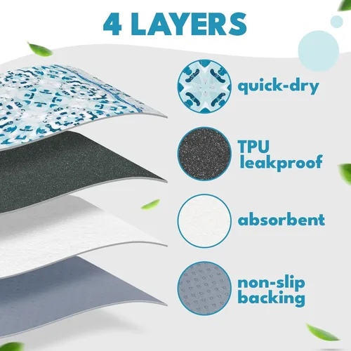 Vista 6 de NALALAS Almohadillas grandes lavables para orina para perros Reutilizables, impermeables y ultra absorbentes Almohadillas para orina de perro