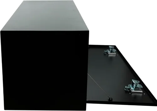 Vista 17 de 24"X18"X18" Black Steel Truck Underbody Flatbox Pickup Tool Box RV ATV Trailer Storage Tools with T-Handle Latch, Job Tool Chest