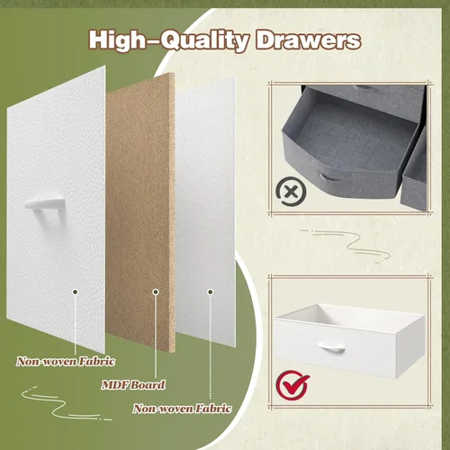 Vista 33 de EnHomee Cómoda para dormitorio con 9 cómodas anchas, soporte de TV de 60 pulgadas para dormitorio, cómoda larga y centro de entretenimiento de TV