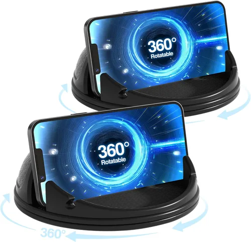 Vista 7 de Loncaster Soporte para Teléfono de Coche, [Giratorio Horizontal 360°] Soporte de Teléfono de Silicona para Tablero de Coche, Soporte de Teléfono