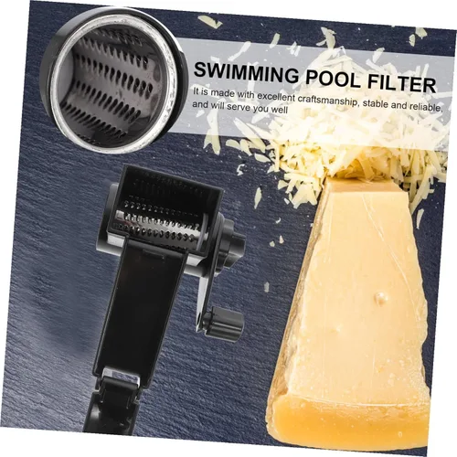 Vista 7 de Uonlytech Rallador giratorio de queso, manual de mano, triturador de acero inoxidable para queso duro, nueces de chocolate, mango de fácil agarre