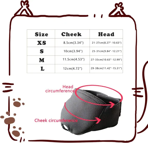 Vista 2 de Bozal para gatos con malla transpirable, bozal protector bucal de gato para evitar mordeduras y masticar (XS - negro)