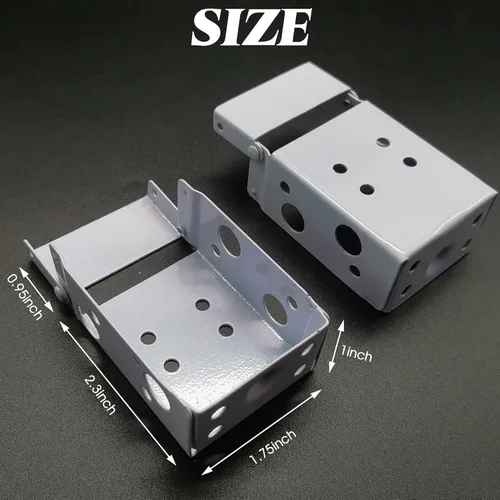 Vista 3 de TIHOOD 6 soportes para persianas de 2.5 pulgadas, soporte de montaje de caja de perfil bajo para persianas de ventana