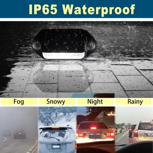 Vista 5 de 2 luces LED rojas para matrícula, 12 V-24 V CC impermeable 6-SMD, luz trasera universal para camión, SUV, remolque, furgoneta, RV, barcos o luz