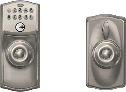 Vista 6 de SCHLAGE FE595 CAM 626 ACC Camelot Entrada de teclado con Flex-Lock y palancas Accent, cromo cepillado