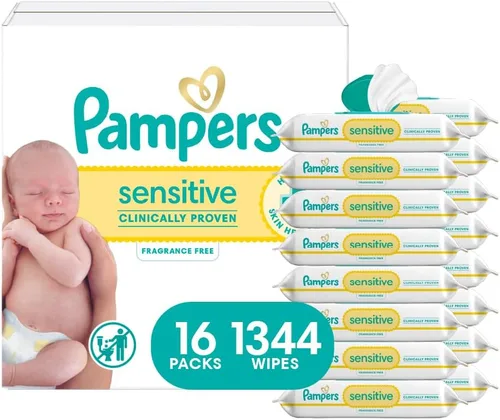 Vista 15 de Toallitas húmedas Pampers Baby Wipes Sensitive, 1 caja de apertura superior, 56 unidades.