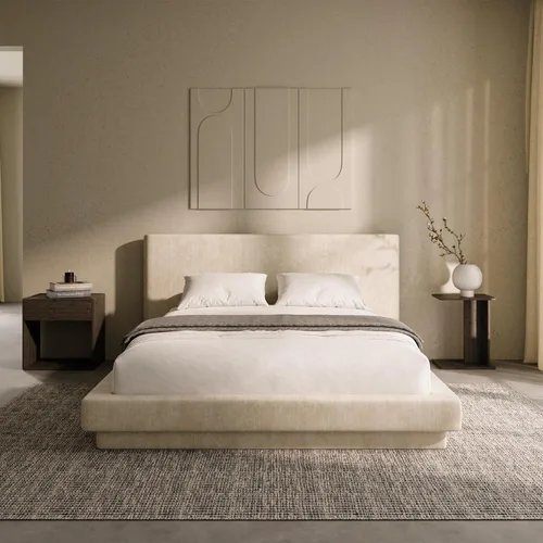 Vista 11 de RECCI AirFrame Cloud - Base de cama matrimonial con cabecera extra ancha, plataforma totalmente acolchada de espuma de 5 pulgadas, fácil montaje,