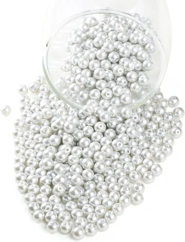 Vista 17 de YouLuo 200 piezas de perlas de cristal redondas perlas de perlas checas pequeñas satinadas brillantes perlas espaciadoras para hacer joyas, Negro