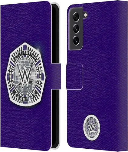 Vista 302 de Head Case Designs Officially Licensed WWE Cruiserweight Champion Title Belts Leather Wallet Case Compatible with Samsung Galaxy A07 4G Campeón