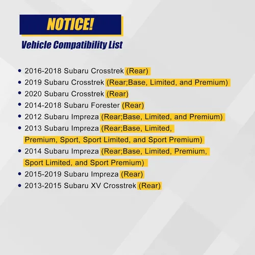 Vista 6 de KUSATEC 512518 Cojinete de rueda trasera y conjunto de cubo compatible con Subaru Crosstrek, Impreza, Forester, XV Crosstrek 2013 2014 2015, 5