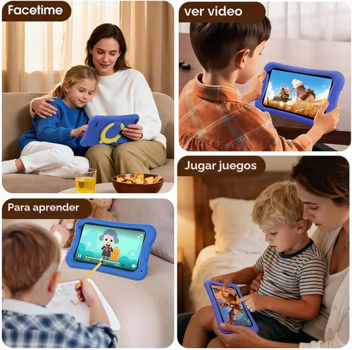 Vista 7 de DigiLand Tablet Android para niños, tabletas Android de 7 pulgadas para niños, tableta para niños pequeños con funda incluida, 4 GB + 32 GB, control