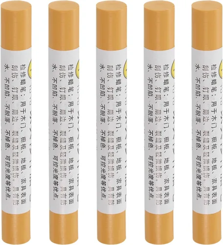 Vista 96 de uxcell Lápices de reparación de muebles, 5 unidades, barra de relleno de cera de madera, marcadores de muebles para retoques - para agujeros