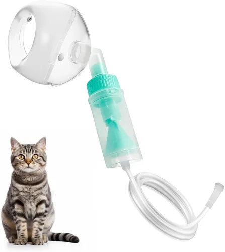 Nebulizador para gatos y máscara de inhalador para gatos, máscara de oxígeno para mascotas para gatos, cachorros y perros pequeños (dispositivo