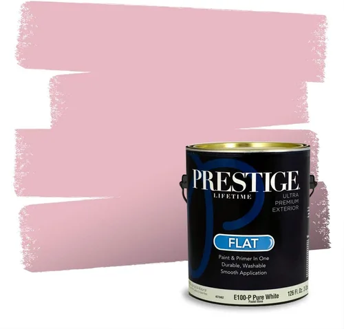 Vista 77 de Prestige Paints Pintura exterior e imprimación en uno, 1 galón, plano, coincidencia comparable de Valspar* Amber Rose*