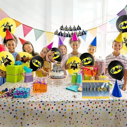 Vista 4 de Batman - Bolsas de botín multicolor (paquete de 8), accesorio de superhéroe definitivo para cumpleaños y celebraciones