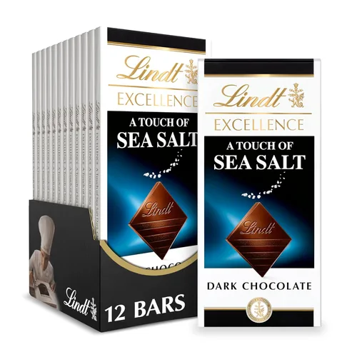 Vista 26 de Lindt EXCELLENCE Barra de chocolate negro con 90% de cacao, caramelo de chocolate negro, 3.5 onzas (paquete de 12)