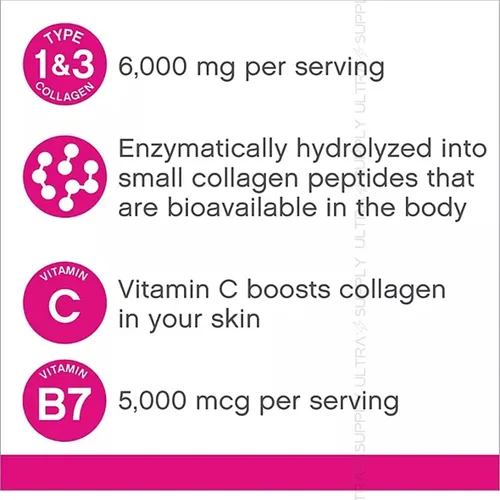 Vista 3 de Supercolágeno + vitamina C y biotina (360 unidades) para una piel, cabello, uñas y articulaciones saludables