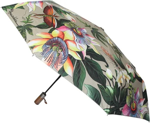 Vista 2 de Anuschka Umbrella AUTO OpenClose - UPF 50 - Toldo impermeable de 38 pulgadas resistente al viento - Cabe en el bolso - Fibra de vidrio flexible