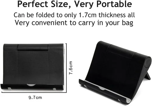 Vista 7 de Soporte para teléfono celular para escritorio, soporte plegable para teléfono celular, soporte para tablet para escritorio, soporte para teléfono