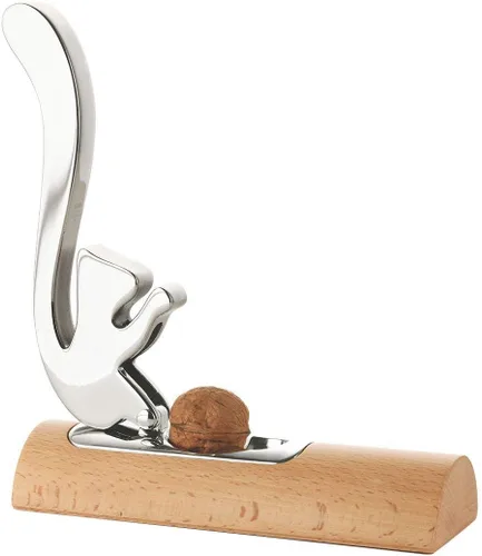 Vista 2 de Alessi Officina SCOIATTOLO Nutcracker, L 12cm, B 7cm, H 24cm, Edelstahl 18/10 glänzend poliert und Holz