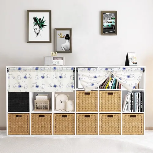 Vista 4 de VOGOL - Cenefa de cocina bordada con flores para ventanas, cenefa decorativa con filtro de luz para baño, cortinas con bolsillo para varilla corta