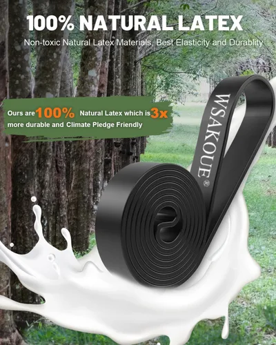 Vista 4 de Resistance Bands, Pull Up Bands, Exercise Workout Bands for Working Out, Pull Up Assistance Bands Set for Men & Women, Body Stretching, Physical