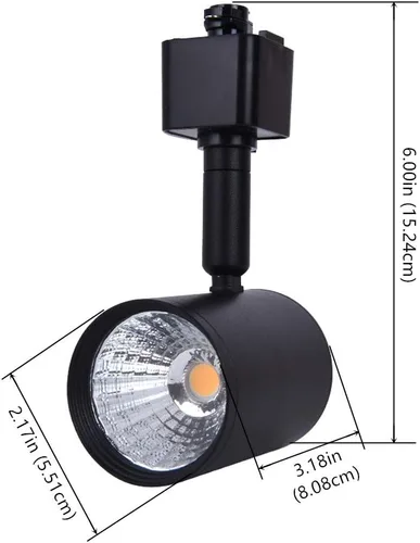 Vista 3 de mirrea Paquete de 6 cabezales de iluminación LED compatibles con un solo circuito tipo H, riel de iluminación de riel, foco de techo para tareas