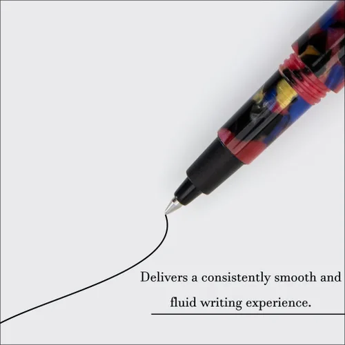 Vista 3 de Monteverde MVP Liquid Rollerball Pen - Rompecabezas rojos - Punto medio - Mini bolígrafo compacto y versátil - Tecnología Liquid Rollerball