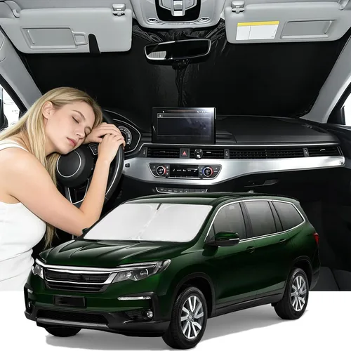 Vista 195 de Parasol de 2025 capas para parabrisas, ajuste personalizado, tela 240T, parasol retráctil que bloquea los rayos ultravioletas, accesorios