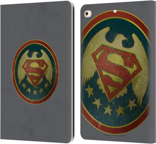 Vista 9 de Head Case Designs Funda de piel con licencia oficial de Superman DC Comics con logo negro y rojo compatible con Apple iPad Air 2 (2014)