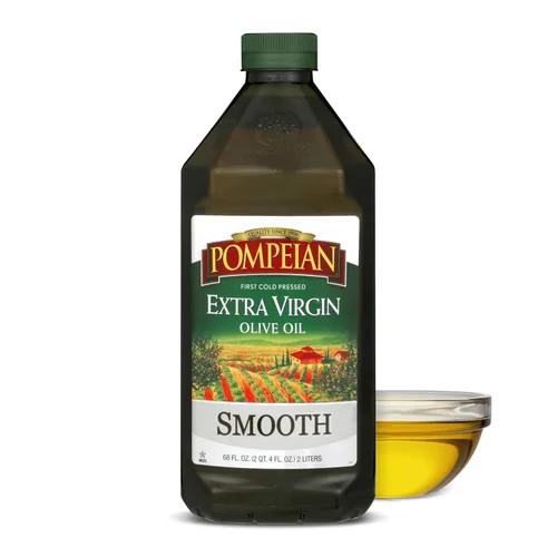 Vista 12 de Aceite de Oliva Extra Virgen Suave Pompeian, Contiene Polifenoles, Primer Prensado en Frío, 101 Fl Oz