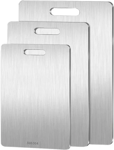 Stainless Steel Chopping Board 316 Stainless Steel Panel and Chopping Board Kitchen Household Thickened Double Sided Cutting Board Block Kneading