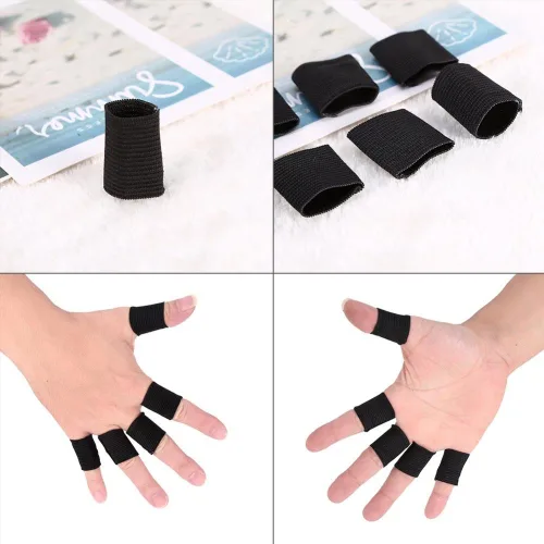 Vista 2 de 10 fundas para dedos, soporte para el pulgar para dedos, grietas de dedos, artritis de dedos, mangas para dedos