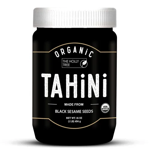 Vista 11 de Pasta de Tahini Orgánica 16 oz (1 lb) - Aderezo de Sésamo Blanco Sin Cascarilla - Certificado USDA, Sin Gluten, Kosher - Salsa Cremosa de Tahini
