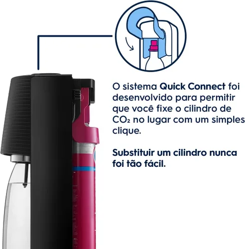Vista 9 de SodaStream Terra - Máquina para hacer agua con gas, con botella de agua reutilizable sin BPA de 1 litro para carbonatación y cilindro de gas de CO2