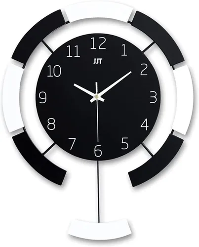 BTZHY Reloj de pared, moderno, sin tictac, reloj de pared con péndulo, decoración moderna de pared, estilo nórdico, reloj de cuarzo silencioso, sin